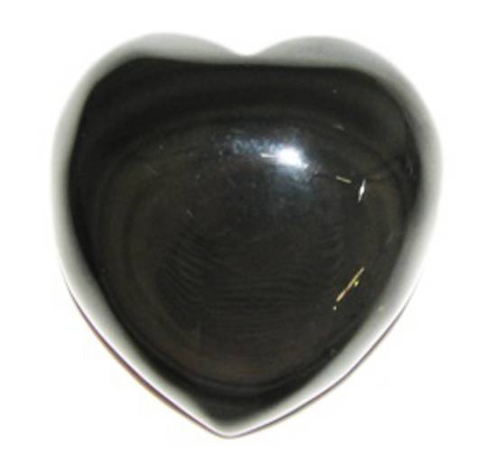 Rainbow Obsidian Heart Flat Base